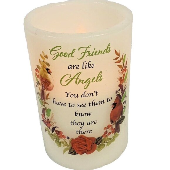 Friend Cardinal Candle Sympathy Flameless Memorial Gifts Flickering Light Poem - Picture 14 of 14